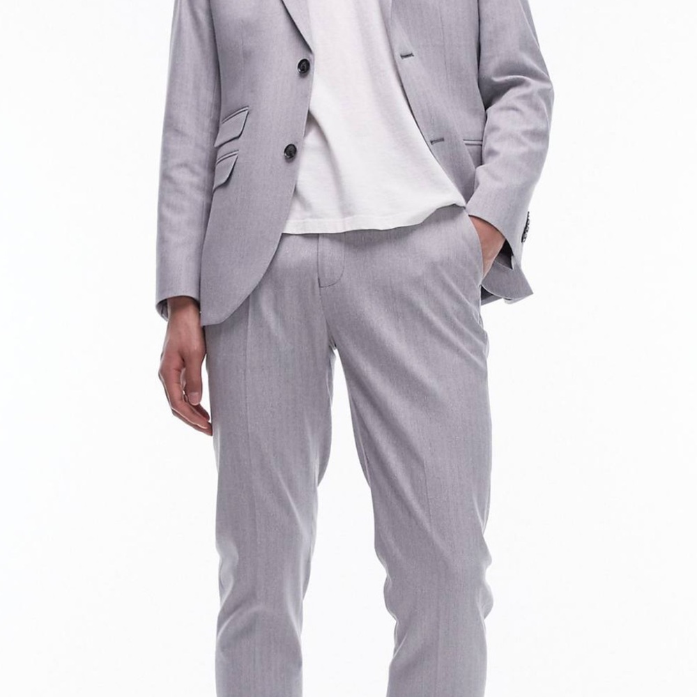 Topman Gray Sport Coat Modern Slim Fit